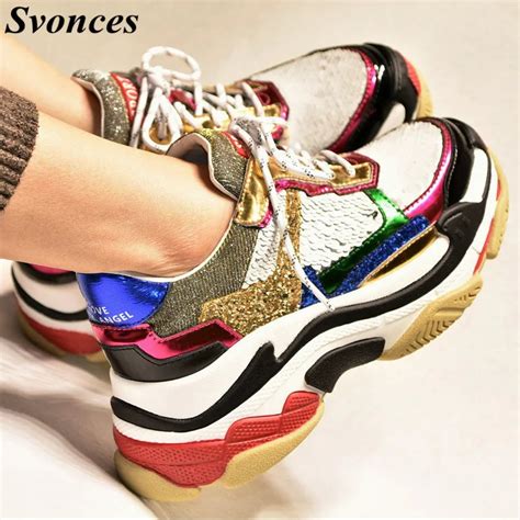 multicolor designer sneakers for women.